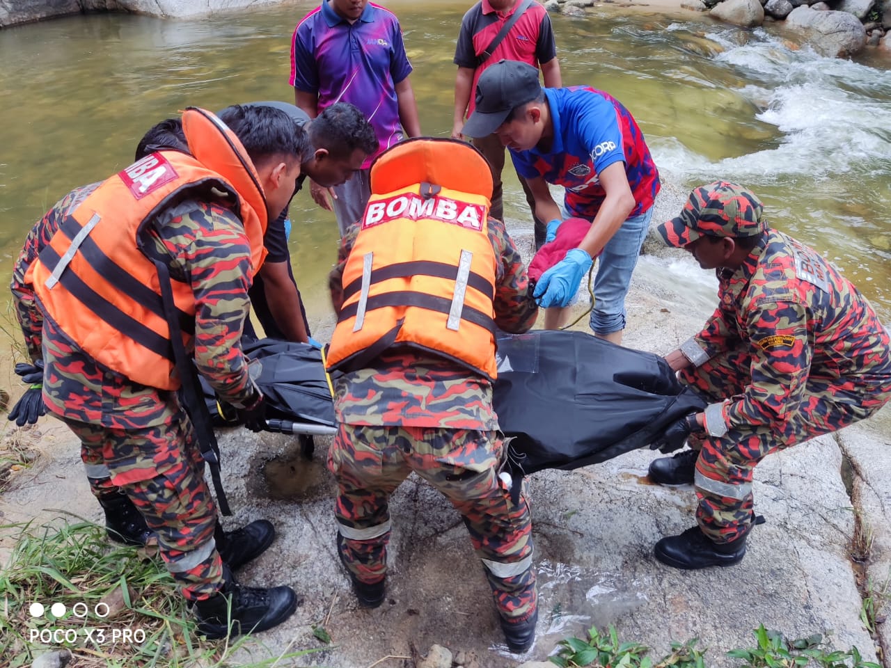 A teenage boy drowned while swimming in the river at Kampung Orang Asli ...